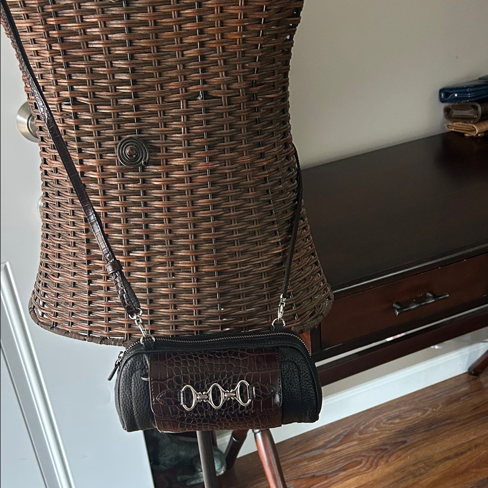 Brighton Black and Brown Crossbody Bag